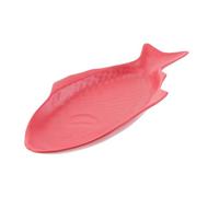 VERDANVERSE Plato de Cerámica con Forma de Pez Color Rojo Bandeja Multifunción para Servir Pescado Restaurante y Hogar