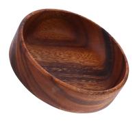 VERDANVERSE Plato de Madera Maciza para Fruta y Aperitivos Bandeja Redonda Pequeña 16X16X45 CM Cuenco Natural para Servir Snacks Ensaladas y Postres Adecuado para Mesa y Reutilizable