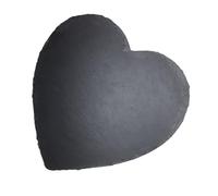 VERDANVERSE Plato de Pizarra Forma de Corazón 25X25 CM Bandeja Negra para Servir Quesos y Embutidos Tabla para Cortar y Presentar Carne Adecuado para Aperitivos y Ocasiones Obsequios