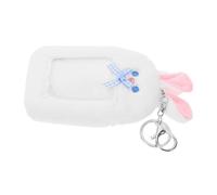 VERDANVERSE Protector de Tarjetas de Felpa con Diseño de Conejo para Mostrar Tarjetas de Foto Etiquetas de Identificación y Claves para Estudiantes y Fans