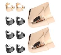 VERDANVERSE Protectores de Talón Metálicos para Tacones Altos, Tapas Decorativas Resistentes al Desgaste, Cubiertas de Punta para Zapatos Puntiagudos, Pack 6 Pares (3 Dorados 3 Gris