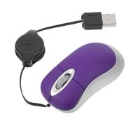 VERDANVERSE Ratón Retráctil USB Alta Precisión y Agarre Cómodo, Ratón Portátil para Ordenador y Uso En Exteriores, Color Morado