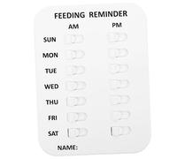 VERDANVERSE Recordatorio De Alimentación para Mascotas Tablero De Horarios Portátil para Perros y Gatos Accesorio Práctico Código De Color para Mayores Incluye De Mañana Tarde y Noche