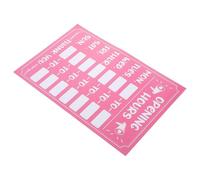 VERDANVERSE Señales de Hora Autoadhesivas Regrabables de Pvc Rosa, Impermeables y Adhesivas para Tienda en Superficies Lisas y Limpias Ocasiones Varios estilos