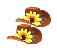 VERDANVERSE Sombreros Pack de 2 Piezas Marrón de Botella de Vino de Fieltro Diseño Único y Elegante para Decoración de Fiestas y Festivales para Ambiente Festivo