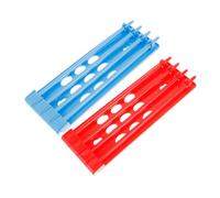 VERDANVERSE Soporte para Anillas De Pájaros Mensajeros Ajustable, Plástico Resistente, 2 Piezas Azul y Rojo, Organizador para Anillos De Entrenamiento, Adecuado para y Aves De Corral