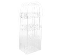 VERDANVERSE Soporte para Pendientes Porta Joyas Ps Cubierta Transparente 4 Puertas Organizador de Joyas Estante para Guardar Pendientes de Sobremesa