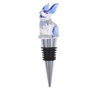 VERDANVERSE Tapón de Vino de Conejo de Cristal Azul, Cierre Hermético Reutilizable para Botellas de Vino y Champán, Accesorio Decorativo para Fiestas y Reuniones, Mantiene Frescura y Previene