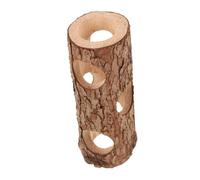 VERDANVERSE Túnel de Madera para Hámster y Conejos, Juguete Multifuncional para Morder, Promueve Salud Física, Diseño de Madera Natural para Hábitat de Mascotas