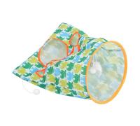 VERDANVERSE Túnel para Gatos Domésticos de Tafetán de Poliéster Juguete Interactivo con Bola de Peluche para Ejercicio y Entretenimiento de Gatitos Diseño Duradero y Fácil Limpieza