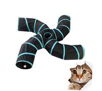 VERDANVERSE Túnel Plegable para Gatos 4 Vías Forma De S, Juguete Interactivo De Tubo Resistente, Tamaño S, Adecuado para Gatitos y Mascotas Pequeñas