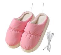 VERDANVERSE Zapatillas Calefactoras USB para Casa Cálidas y Cómodas Diseño de Zapato Grande Calentador Eléctrico Recargable para Invierno para Oficina y Dormitorio