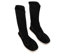 VERDANVERSE Zapatos Hanfu Tradicionales Negros para Hombre Suela Antideslizante y Diseño de Media Pantorrilla, Ideales para Actuaciones y Cosplay de Artes Marciales