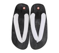 VERDANVERSE Zuecos Creativos de Madera de Paulownia para Hombre Sandalias Tipo Zueco de Verano Color Negro y Blanco Talla 40 Calzado Cómodo y Transpirable para Uso Diario