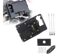 VERDDE Soporte De Navegación Cargador USB para Motocicleta Soporte para Teléfono Móvil Compatible con BMW F 700 800 750 850 GS F700GS F800GS F750GS F850GS F650GS (Color : Negro USB 12mm Clip)