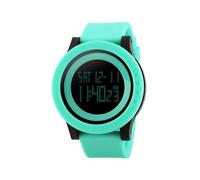 (Verde) 1142 Reloj digital multifuncional de gel de sílice para hombre, deportivo, noctilucente, resistente