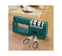 (Verde-19x5x9,5 cm) 1 affilacoltelli diamantato quattro in uno - Affilatura rapida e facile per coltelli