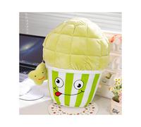 (Verde, 35 cm/13,78 pulgadas) Peluche de palomitas de maíz, peluche de animal, sofá, almohada, regalo de dibujos