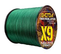 (Verde, 65 lb) Línea de pesca 9 trenzada multifilamento alambre Pe 500m hilo Sea Carp 9x cordón suave