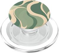 Verde Abstracto Curvo Formas Minimalista Arte Moderno Diseño PopSockets PopGrip para MagSafe