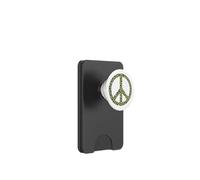 Verde Amarillo Negro Leopardo Impresión Signo de Paz PopSockets PopWallet para MagSafe