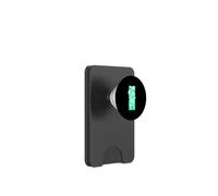 Verde azulado, aguamarina, flor, rayas, verde azulado, aguamarina, aqua PopSockets PopWallet para MagSafe