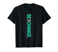 Verde Azulado Claro Aqua Color Be The Change Light Teal Aqua Graphic Camiseta