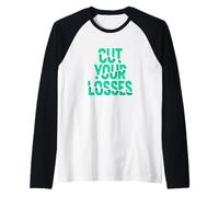 Verde Azulado Claro Aqua Color Cut Your Losses Teal Aqua Camiseta Manga Raglan