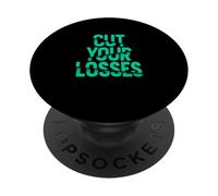 Verde Azulado Claro Aqua Color Cut Your Losses Teal Aqua PopSockets PopGrip Adhesivo