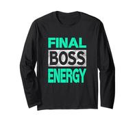 Verde Azulado Claro Aqua Color Final-Boss-Energy Light Teal Aqua Manga Larga