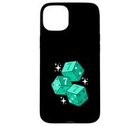 Verde Azulado Claro Aqua Color Lucky Heart Light Teal Aqua Graphic Carcasa para iPhone 15 Plus