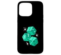 Verde Azulado Claro Aqua Color Lucky Heart Light Teal Aqua Graphic Carcasa para iPhone 15 Pro MAX
