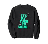 Verde Azulado Claro Aqua Color My Turn To Shine Light Teal Aqua Sudadera