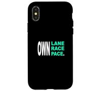 Verde Azulado Claro Aqua Color Own Lane Race Pace Light Teal Aqua Carcasa para iPhone X/XS