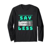 Verde Azulado Claro Aqua Color Say Less-v3 Light Teal Aqua Graphic Manga Larga