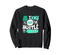 Verde Azulado Claro Aqua Color The Hustle Looks Crazy Light Teal Aqua Sudadera