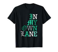 Verde Azulado Claro Aqua In My Own Lane Teal Aqua Graphic Camiseta