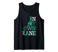 Verde Azulado Claro Aqua In My Own Lane Teal Aqua Graphic Camiseta sin Mangas
