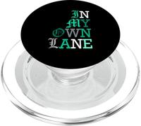Verde Azulado Claro Aqua In My Own Lane Teal Aqua Graphic PopSockets PopGrip para MagSafe