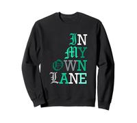 Verde Azulado Claro Aqua In My Own Lane Teal Aqua Graphic Sudadera