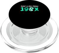 Verde azulado claro Aqua Just A Kid From 198X Light Teal Aqua Graphic PopSockets PopGrip para MagSafe
