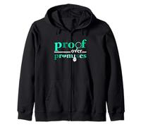 Verde Azulado Claro Aqua Proof Over Promises Teal Aqua Graphic Sudadera con Capucha