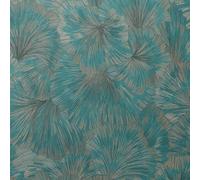 Verde Azulado Pato Huevo Papel Pintado - Geométrico Floral Aves Adamascado Wood
