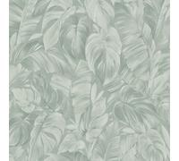 Verde Azulado Pato Huevo Papel Pintado - Geométrico Floral Aves Adamascado Wood