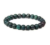Verde Blanco Turquesas naturales Agat Lapis Lazuli Pulsera de piedra Homme Femme Charms 8MM Hombres Strand Beads Yoga Pulseras Mujeres-dragon agate_23cm