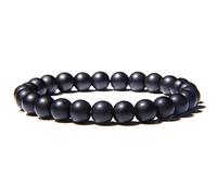 Verde Blanco Turquesas naturales Agat Lapis Lazuli Pulsera de piedra Homme Femme Charms 8MM Hombres Strand Beads Yoga Pulseras Mujeres-onyx bracelet_19cm
