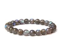 Verde Blanco Turquesas naturales Agat Lapis Lazuli Pulsera de piedra Homme Femme Charms 8MM Hombres Strand Beads Yoga Pulseras Mujeres-labradorita bracelet_17cm