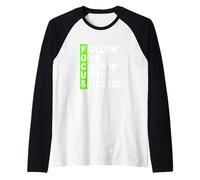 Verde Color SIGA El Curso Gráfico Verde Camiseta Manga Raglan