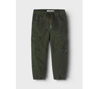 Verde Corte Holgado Pantalones Cargo