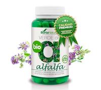 Verde de alfalfa, 80 cápsulas, Soria Natural | Vitaminas y minerales - Clorofila - Energía - Bienestar digestivo - Cabello, piel y uñas - Acción antioxidante